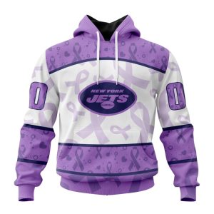 Personalized NFL New York Jets Special Lavender Fights Cancer Unisex Hoodie TH1678