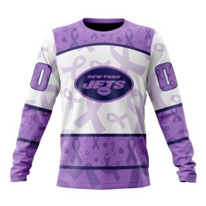 Personalized NFL New York Jets Special Lavender Fights Cancer Unisex Sweatshirt SWS815