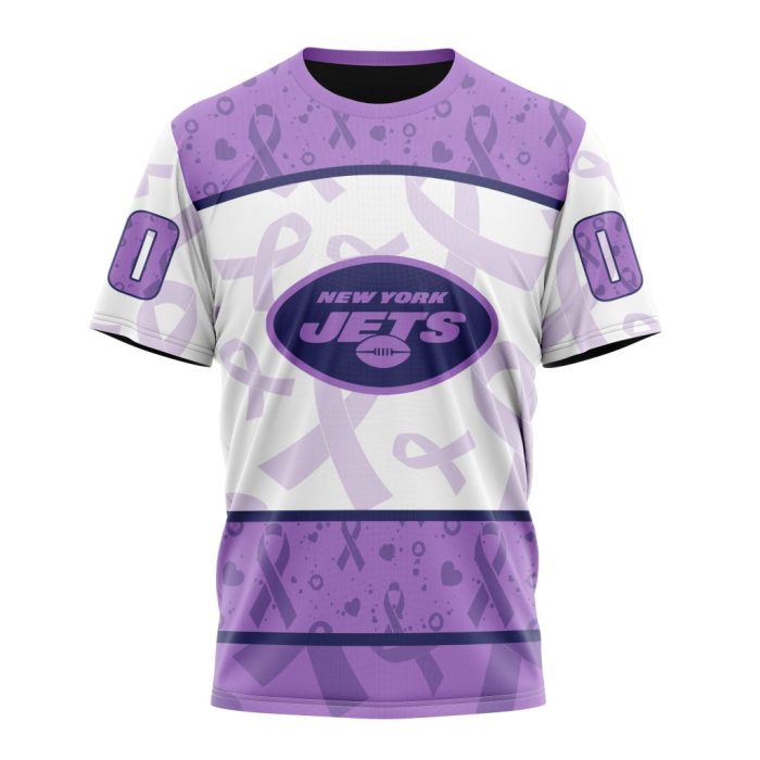 Personalized NFL New York Jets Special Lavender Fights Cancer Unisex Tshirt TS3532