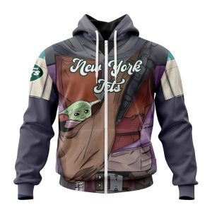 Personalized NFL New York Jets Specialized Mandalorian And Baby Yoda Unisex Zip Hoodie TZH0989