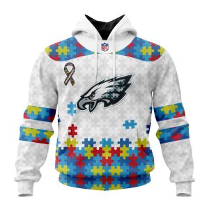 Personalized NFL Philadelphia Eagles Autism Awareness Design Unisex Hoodie TH1686