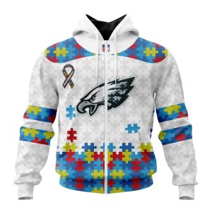 Personalized NFL Philadelphia Eagles Autism Awareness Design Unisex Hoodie TZH0992