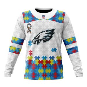 Personalized NFL Philadelphia Eagles Autism Awareness Design Unisex Sweatshirt SWS823