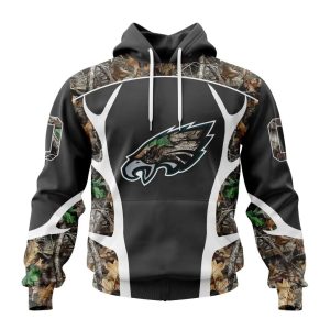 Personalized NFL Philadelphia Eagles Camo Hunting Design Unisex Hoodie TH1687
