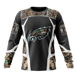 Personalized NFL Philadelphia Eagles Camo Hunting Design Unisex Sweatshirt SWS824