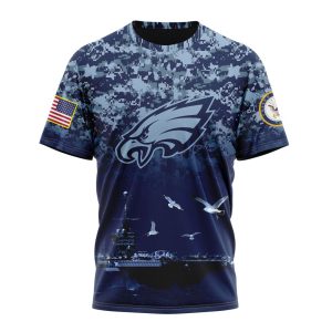 Personalized NFL Philadelphia Eagles Honor US Navy Veterans Unisex Tshirt TS3545