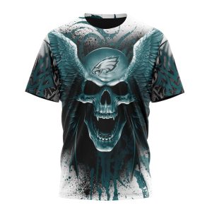 Personalized NFL Philadelphia Eagles Special Kits With Skull Art Unisex Tshirt TS3551