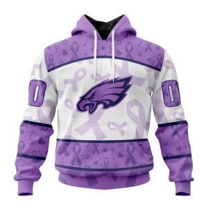 Personalized NFL Philadelphia Eagles Special Lavender Fights Cancer Unisex Hoodie TH1698