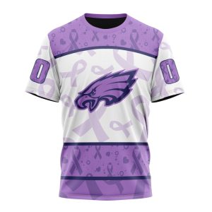 Personalized NFL Philadelphia Eagles Special Lavender Fights Cancer Unisex Tshirt TS3552
