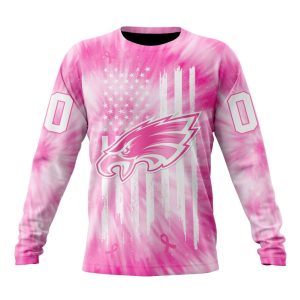 Personalized NFL Philadelphia Eagles Special Pink Tie-Dye Unisex Sweatshirt SWS837