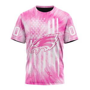 Personalized NFL Philadelphia Eagles Special Pink Tie-Dye Unisex Tshirt TS3554