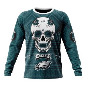 Personalized NFL Philadelphia Eagles Specialized Kits For Dia De Muertos Unisex Sweatshirt SWS839
