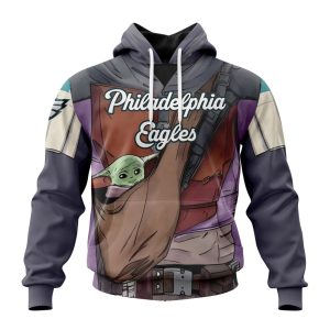 Personalized NFL Philadelphia Eagles Specialized Mandalorian And Baby Yoda Unisex Hoodie TH1703