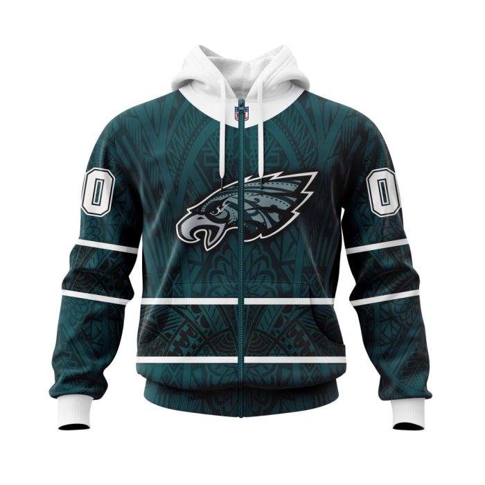 Personalized NFL Philadelphia Eagles Specialized Native With Samoa Culture Unisex Zip Hoodie TZH1010