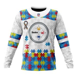 Personalized NFL Pittsburgh Steelers Autism Awareness Design Unisex Sweatshirt SWS843