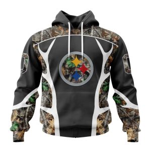 Personalized NFL Pittsburgh Steelers Camo Hunting Design Unisex Hoodie TH1707