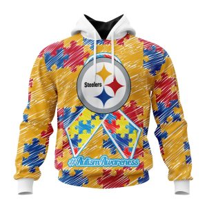Personalized NFL Pittsburgh Steelers Puzzle Autism Awareness Unisex Hoodie TH1714