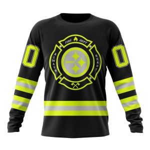 Personalized NFL Pittsburgh Steelers Special FireFighter Uniform Design Unisex Sweatshirt SWS852