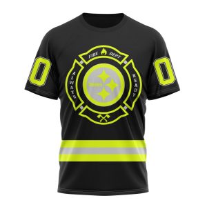 Personalized NFL Pittsburgh Steelers Special FireFighter Uniform Design Unisex Tshirt TS3569