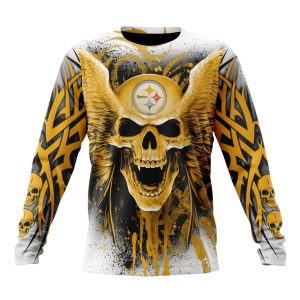 Personalized NFL Pittsburgh Steelers Special Kits With Skull Art Unisex Sweatshirt SWS854