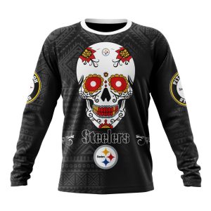 Personalized NFL Pittsburgh Steelers Specialized Kits For Dia De Muertos Unisex Sweatshirt SWS859
