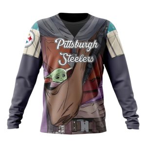 Personalized NFL Pittsburgh Steelers Specialized Mandalorian And Baby Yoda Unisex Sweatshirt SWS860
