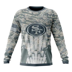 Personalized NFL San Francisco 49ers Honor US Air Force Veterans Unisex Sweatshirt SWS867