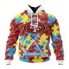 Personalized NFL San Francisco 49ers Puzzle Autism Awareness Unisex Hoodie TH1734