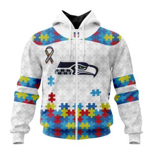 Personalized NFL Seattle Seahawks Autism Awareness Design Unisex Hoodie TZH1052