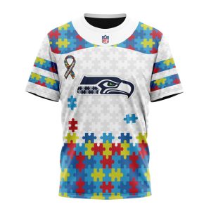 Personalized NFL Seattle Seahawks Autism Awareness Unisex Tshirt TS3600