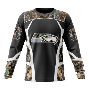 Personalized NFL Seattle Seahawks Camo Hunting Design Unisex Sweatshirt SWS884