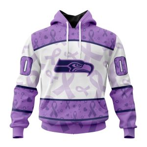 Personalized NFL Seattle Seahawks Special Lavender Fights Cancer Unisex Hoodie TH1757
