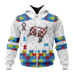 Personalized NFL Tampa Bay Buccaneers Autism Awareness Design Unisex Hoodie TZH1071