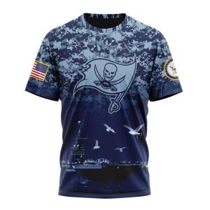 Personalized NFL Tampa Bay Buccaneers Honor US Navy Veterans Unisex Tshirt TS3624