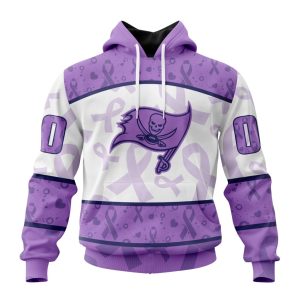 Personalized NFL Tampa Bay Buccaneers Special Lavender Fights Cancer Unisex Hoodie TH1777