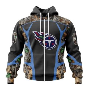 Personalized NFL Tennessee Titans Camo Hunting Design Unisex Hoodie TZH1092