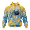 Personalized NFL Tennessee Titans Fearless Against Childhood Cancers Unisex Zip Hoodie TZH1093