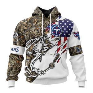 Personalized NFL Tennessee Titans Fishing With Flag Of The United States Unisex Hoodie TH1788