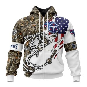 Personalized NFL Tennessee Titans Fishing With Flag Of The United States Unisex Zip Hoodie TZH1094