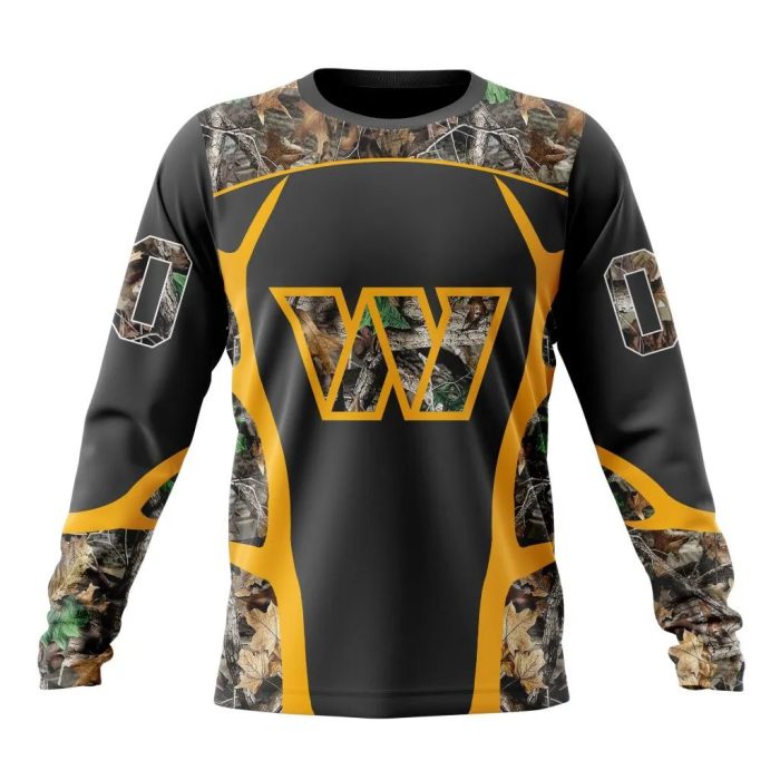 Personalized NFL Washington Commanders Camo Hunting Design Unisex Sweatshirt SWS943