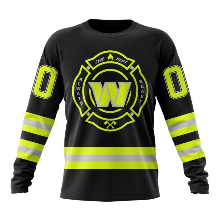 Personalized NFL Washington Commanders Special FireFighter Uniform Design Unisex Sweatshirt SWS950
