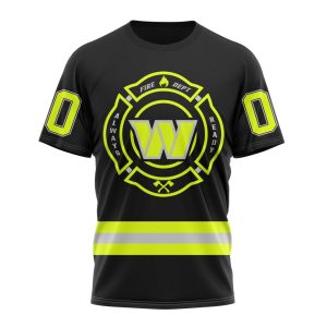 Personalized NFL Washington Commanders Special FireFighter Uniform Design Unisex Tshirt TS3667