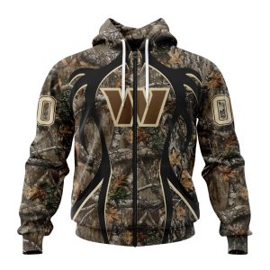 Personalized NFL Washington Commanders Special Hunting Camo Unisex Zip Hoodie TZH1120