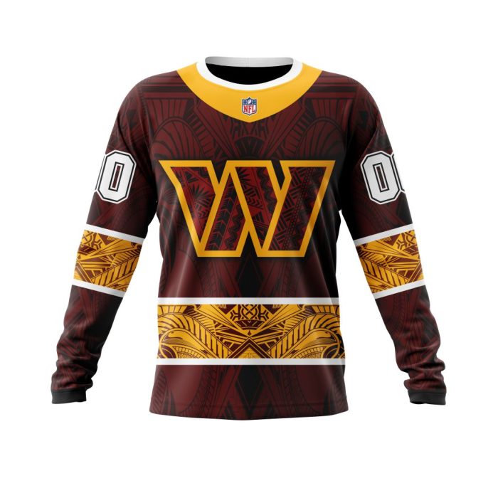 Personalized NFL Washington Football Team Specialized Native With Samoa Culture Unisex Sweatshirt SWS959