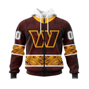 Personalized NFL Washington Football Team Specialized Native With Samoa Culture Unisex Zip Hoodie TZH1128