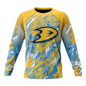 Personalized NHL Anaheim Ducks Fearless Against Childhood Cancers Unisex Sweatshirt SWS1863