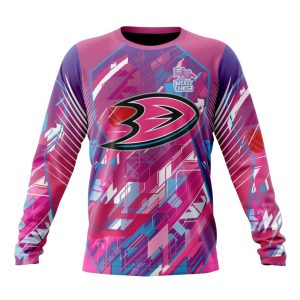 Personalized NHL Anaheim Ducks I Pink I Can! Fearless Again Breast Cancer Unisex Sweatshirt SWS1865