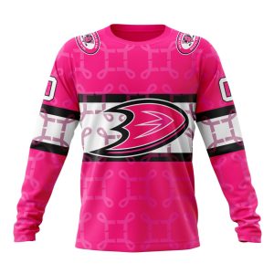 Personalized NHL Anaheim Ducks I Pink I Can! In October We Wear Pink Breast Cancer Unisex Sweatshirt SWS1866