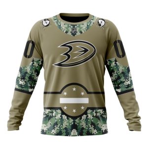 Personalized NHL Anaheim Ducks Military Camo With City Or State Flag Unisex Sweatshirt SWS1869