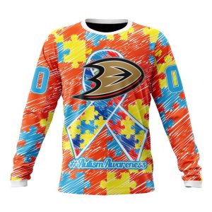 Personalized NHL Anaheim Ducks Special Autism Awareness Month Unisex Sweatshirt SWS1870